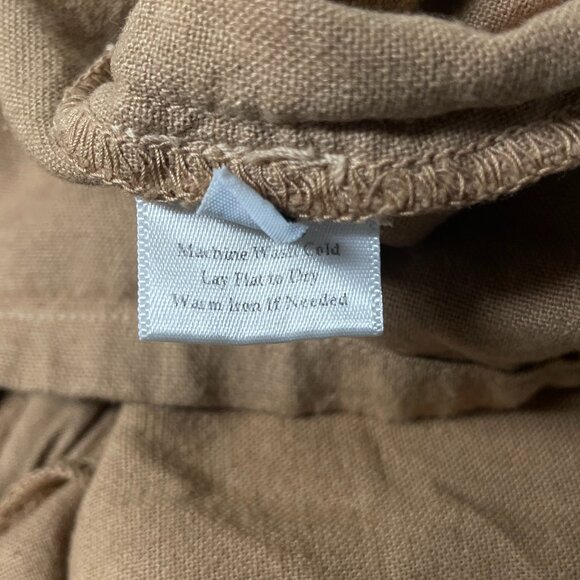 Me & Arrow, mid-tone brown dress with pockets, linen XS, made in LA USA - Picture 5 of 6